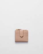 Prada Small Saffiano and smooth leather wallet